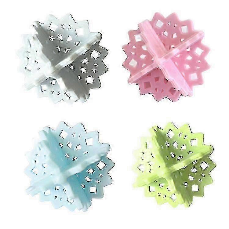Washing balls collecting lint and hair 4 pcs multicolored multicolored