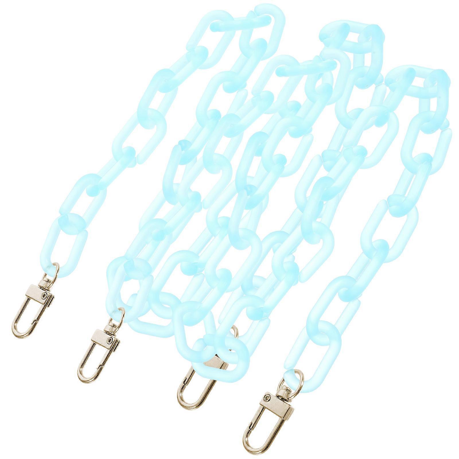4Pcs Blue Acrylic Bag Chain for Decoration Purse Chain Handbag Accessory