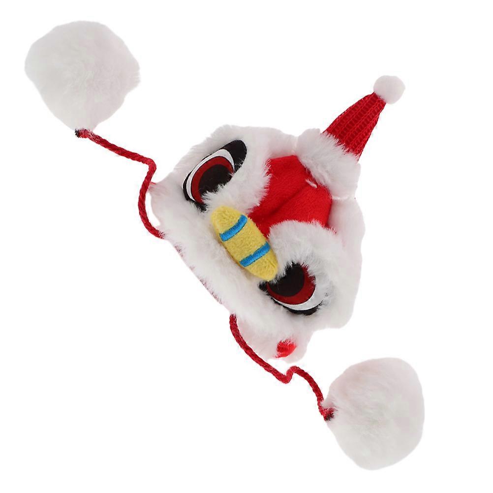 Red Puppy Accessory for Wearing 3Pcs Featuring Cartoon Hat