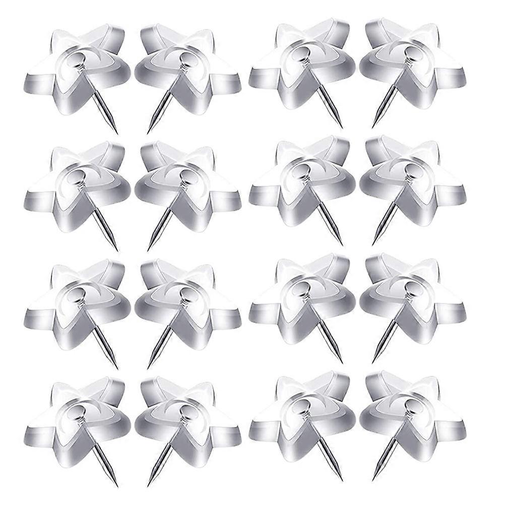 Transparent Star Thumb Tacks for Cork Board Use 150Pcs Plastic Push Pins