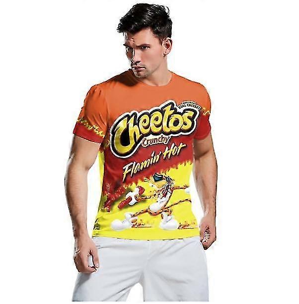 2022 Spring And Summer New Outlet Cheetos Snacks Individually Printed 3d Digital Round Neck T-shirt