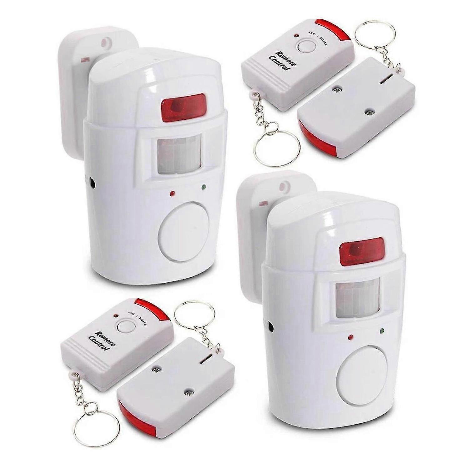 Wireless Motion Detection Alarm System, 125dB Infrared Sensor with Remote Controls for Home, Garage, Shed, and Shop Security