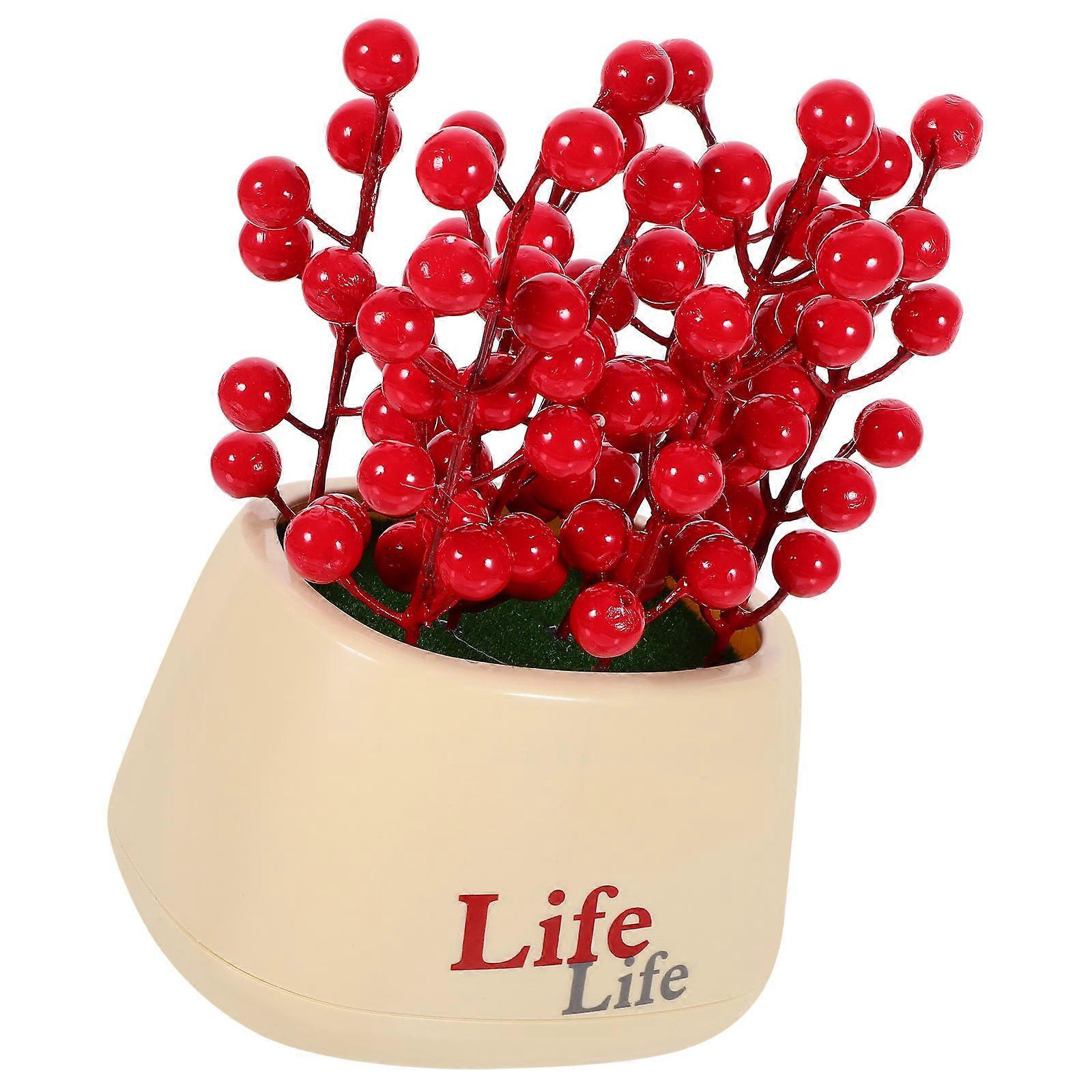 Artificial Fortune Tree Fruit Plant for Home Decor 3Pcs Set