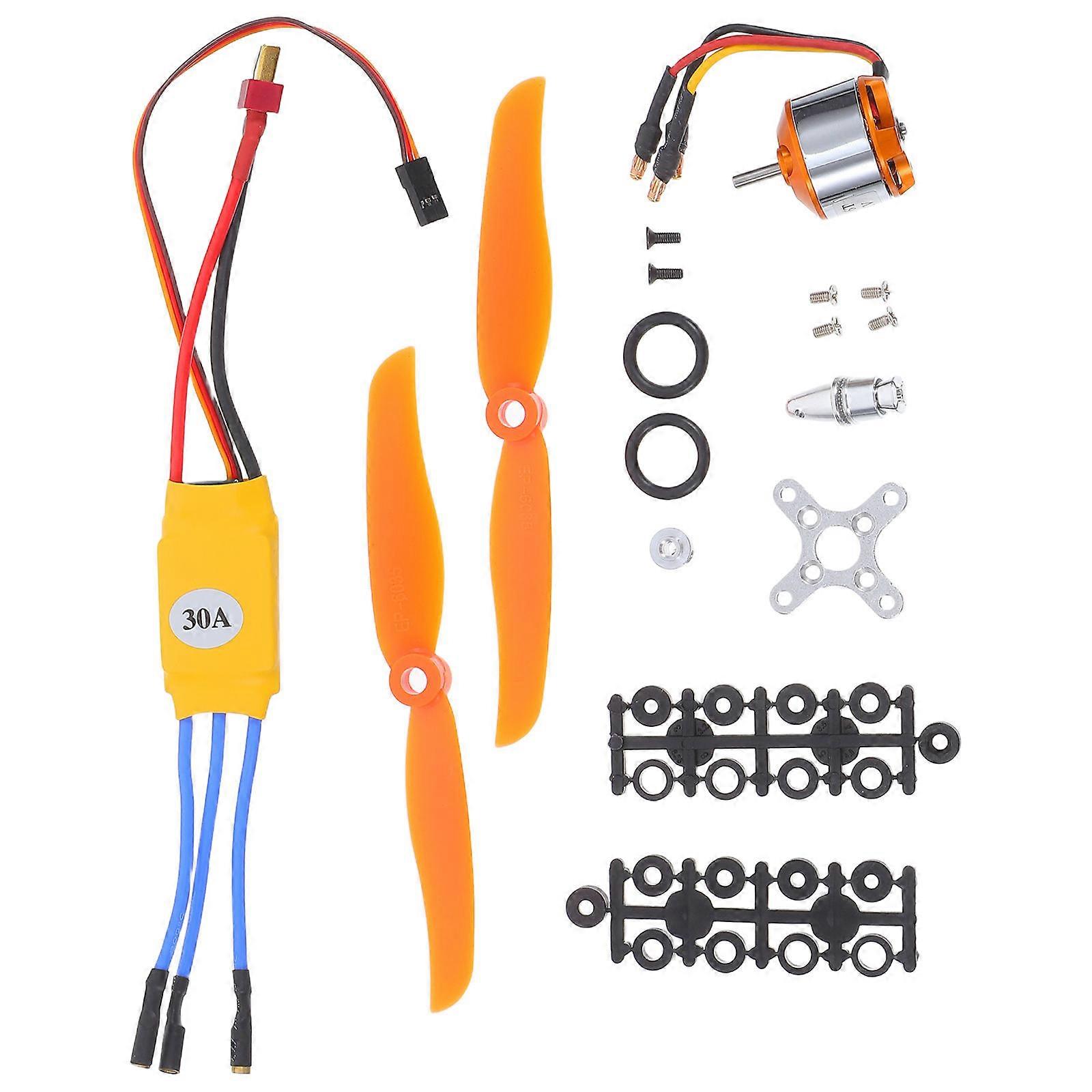 RC Brushless Motor Set For RC Airplane And Helicopter With Speed Controller Lightweight Design For Beginners 5 Sets