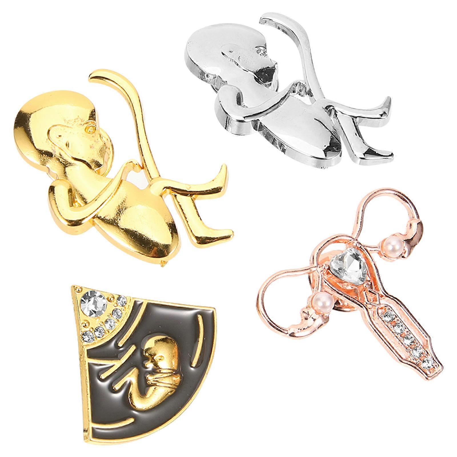 Lapel Pin Brooch Uterus Brooch for Decor 16Pcs Assorted