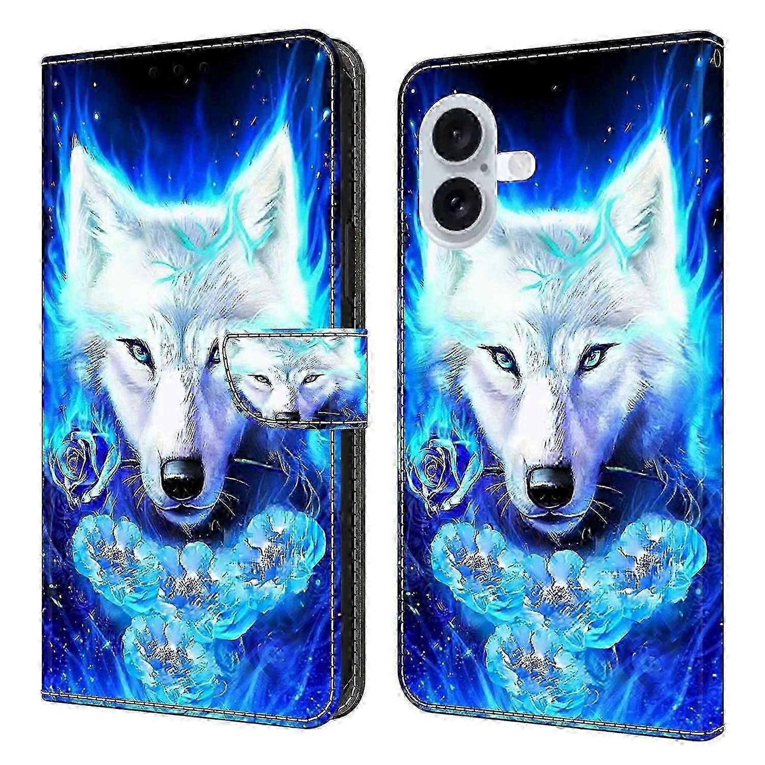 For iPhone 17 Leather Case Pattern Printing Wallet Stand Flip Phone Cover Myi