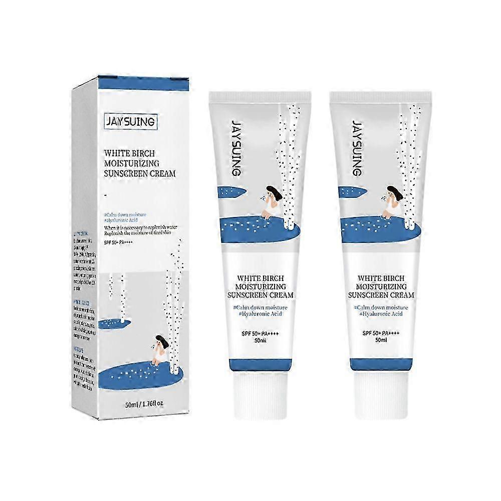 2025 50ml Birch Juice Moisturizing Sunscreen Spf50+ Refreshing Not Sticky Facial Isolation Sunscreen