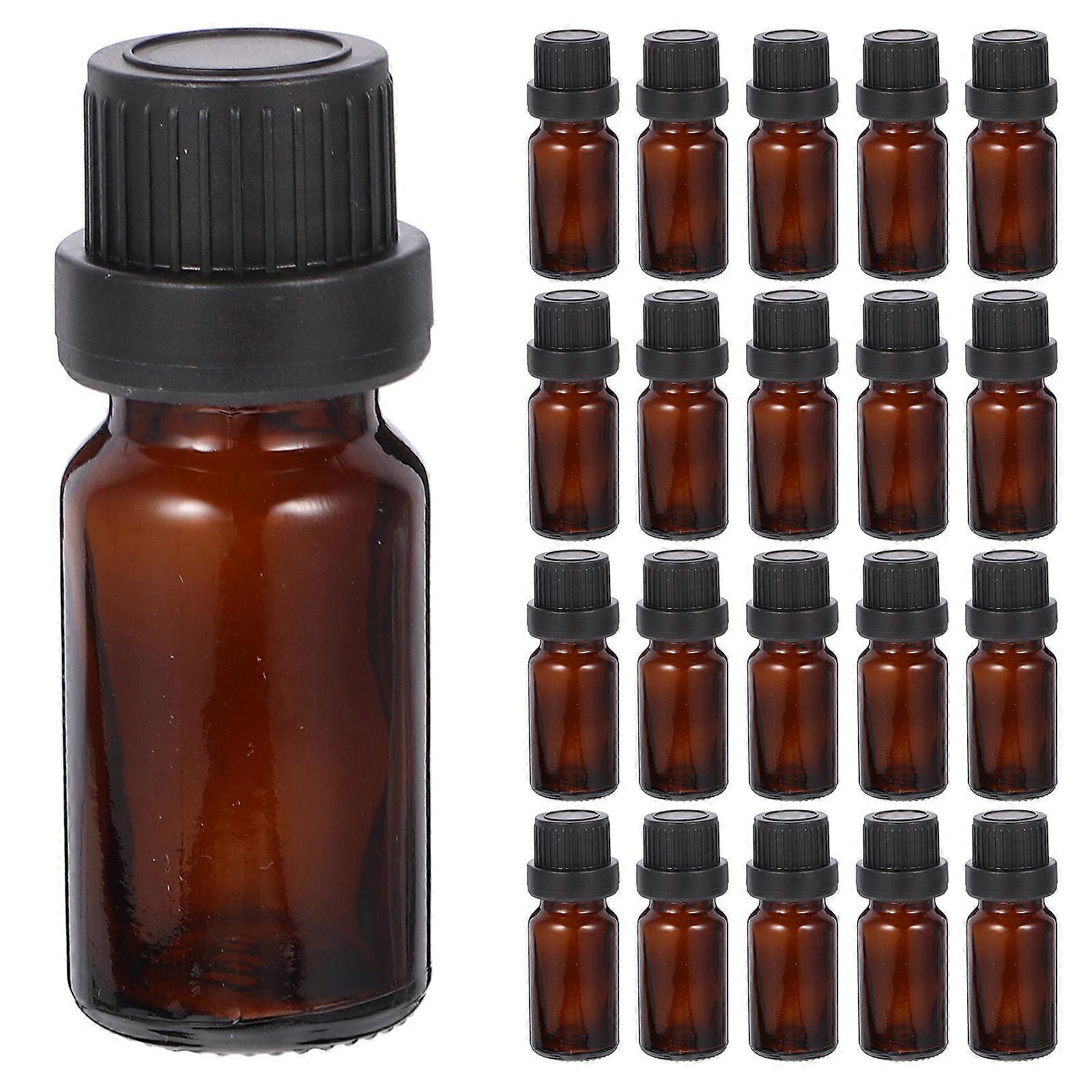 40Pcs Brown Glass Bottle for Storage Use Essential Oil Container