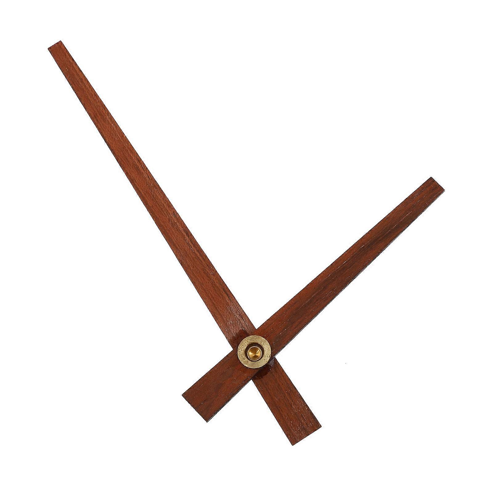 DIY Clock Parts Wooden Clock Pointer for Replacement 2Pcs Coffee Color