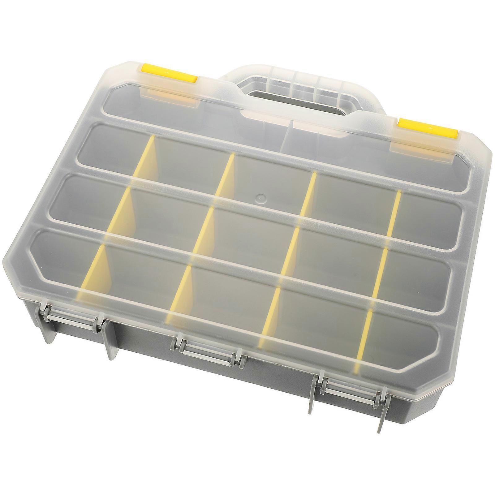 Tool Box Organizer 3Pcs Organizer Box For Electronic Components Workshop Multi-Grid Design 12.18X9.24X2.36In