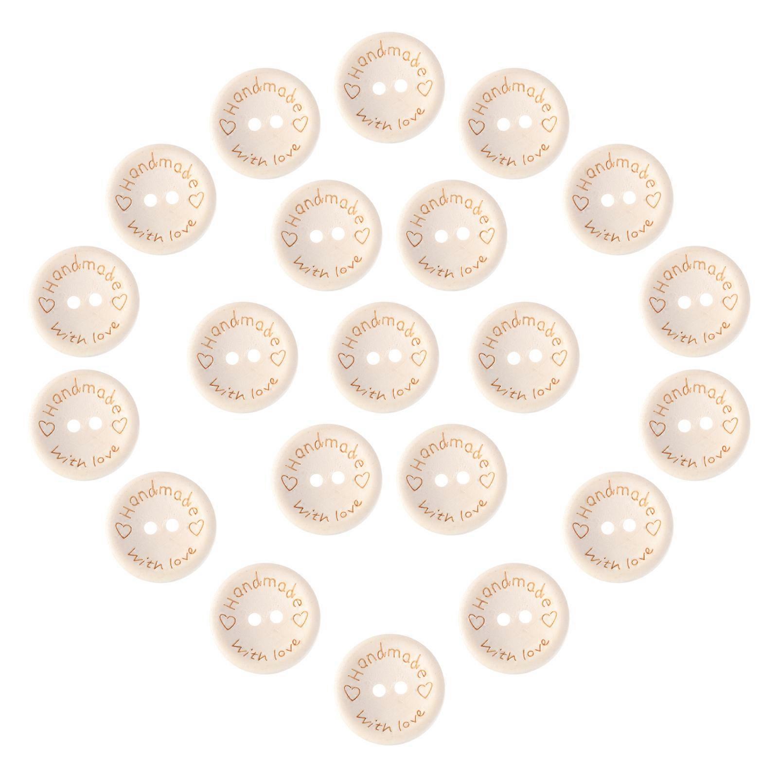 DIY Clothing Buckles Wooden Buttons for Decorative Use 300Pcs Set