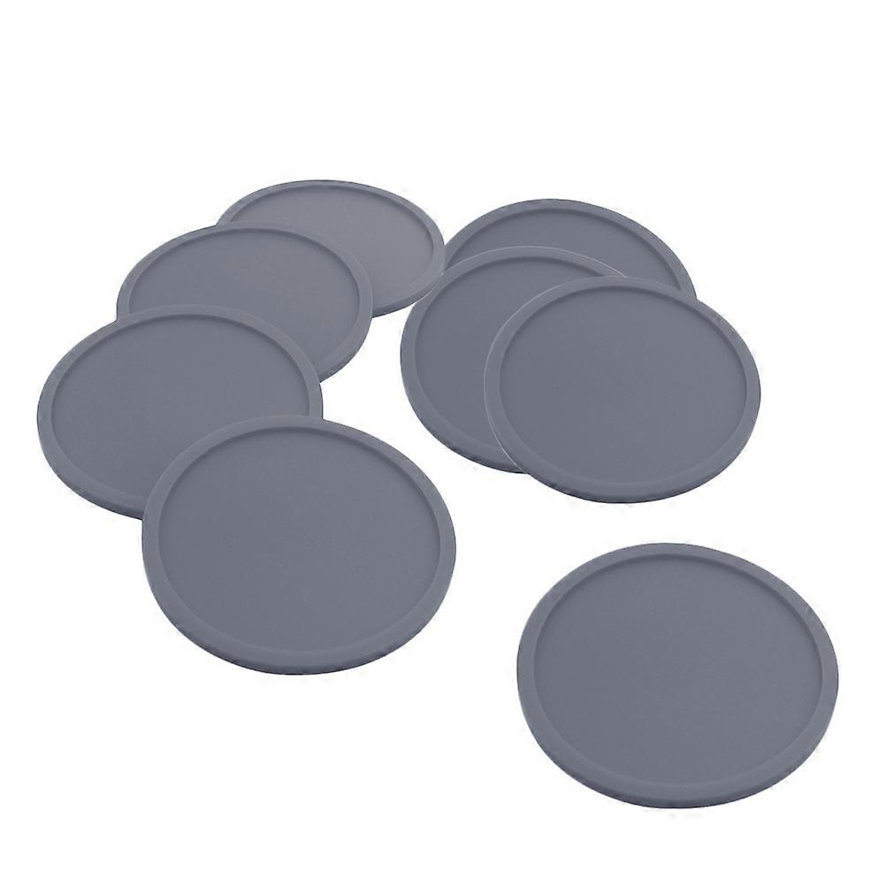 Mug Coaster Silicone Drink Coasters for Table 16Pcs Dark Grey Set