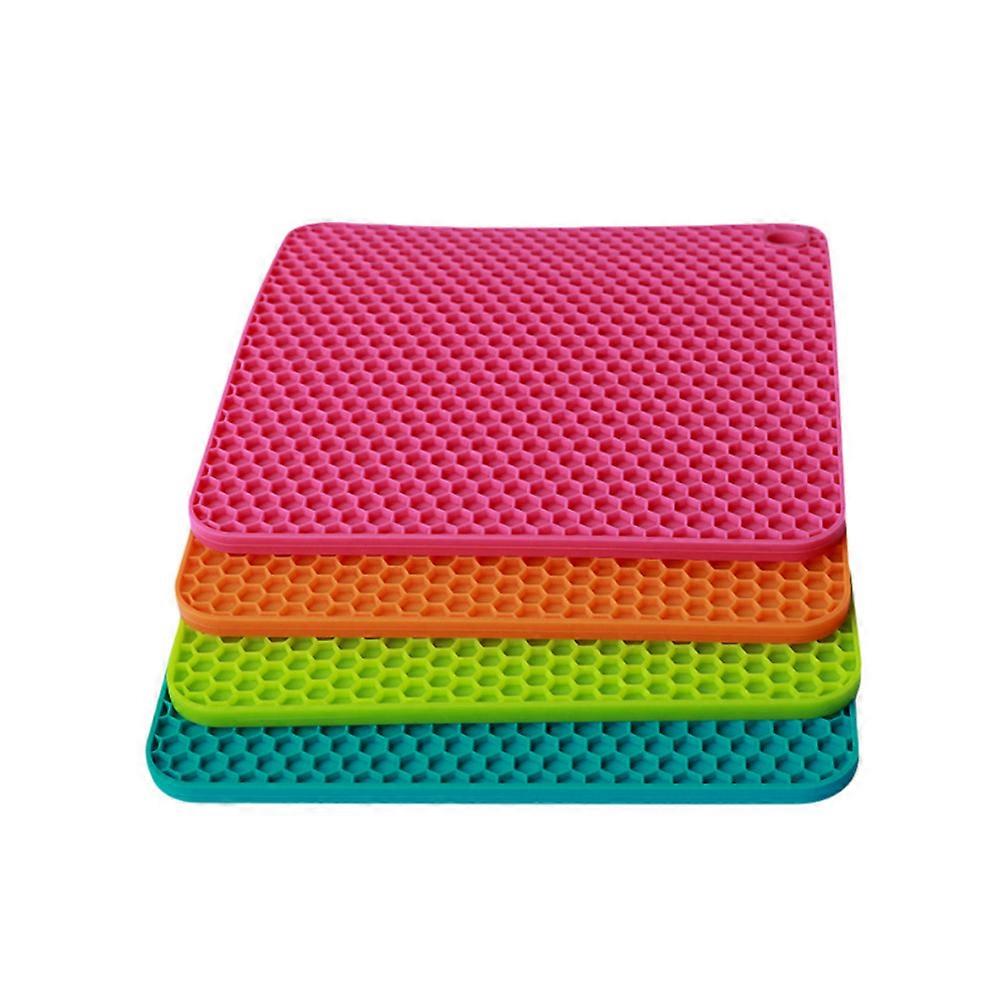 Table Mat Heat Resistant Pot Holder for Resting 12Pcs Silicone Honeycomb Design