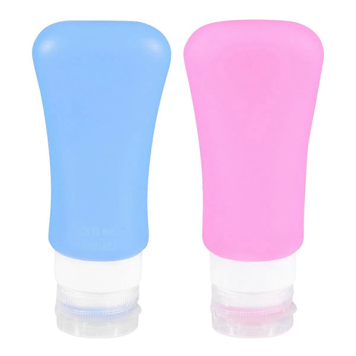 Travel Dispenser Bottle Silicone Container for Makeup 2Pcs Multifunctional