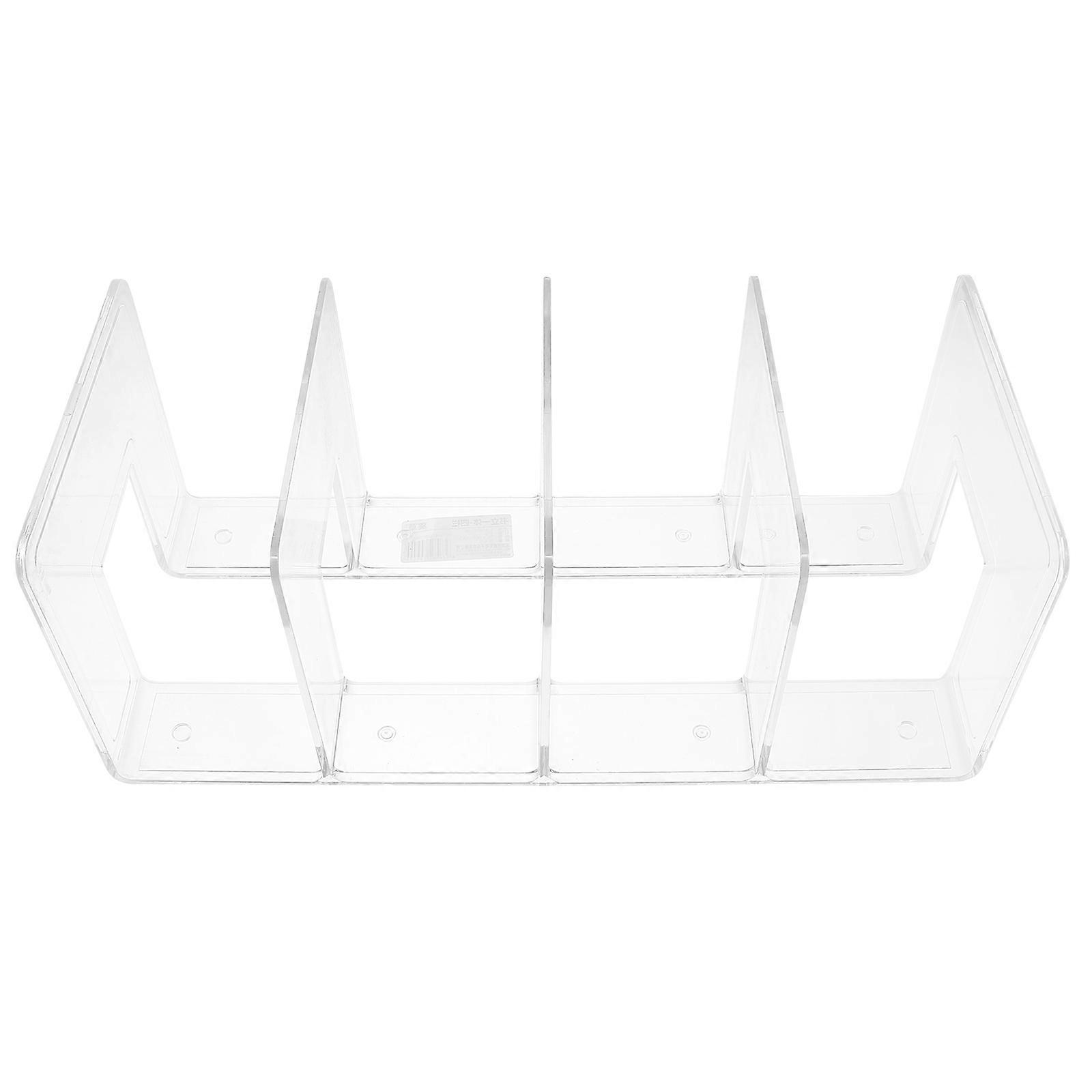 Desktop Bookend Acrylic Transparent for Office Supply Multi-Use