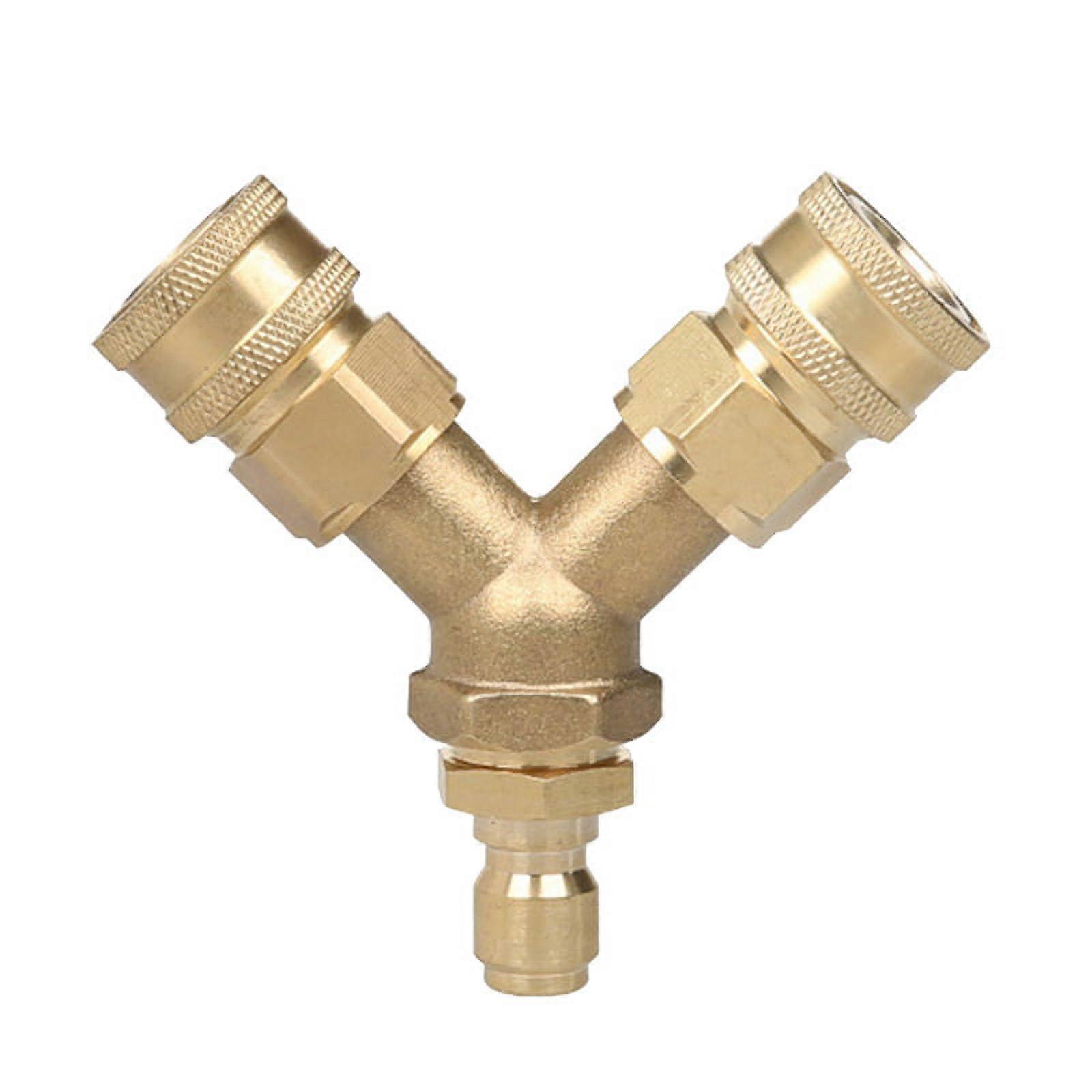 Tee Spliter Adapter with 3/8 inch Quick Release Connector for High Pressure Washer