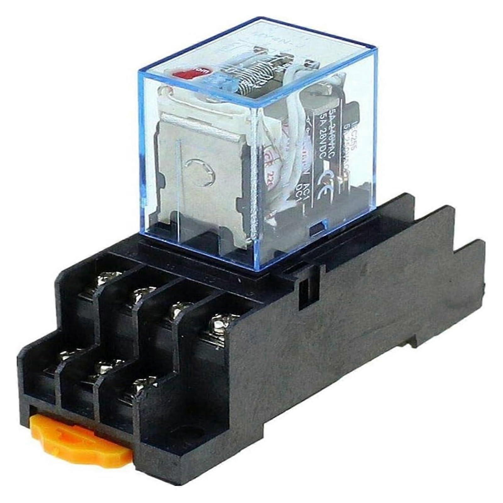 MY4NJAC110V Relay With 10A Base, 110V AC Coil, 10A Contact Rating, PCB Mount