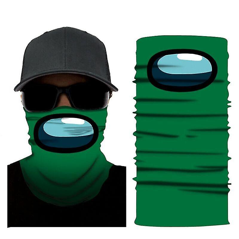 Balaclavas Green Among Us Game Multi Use Face Mask Balaclava Scarf Snood Neck Warmer Bandana