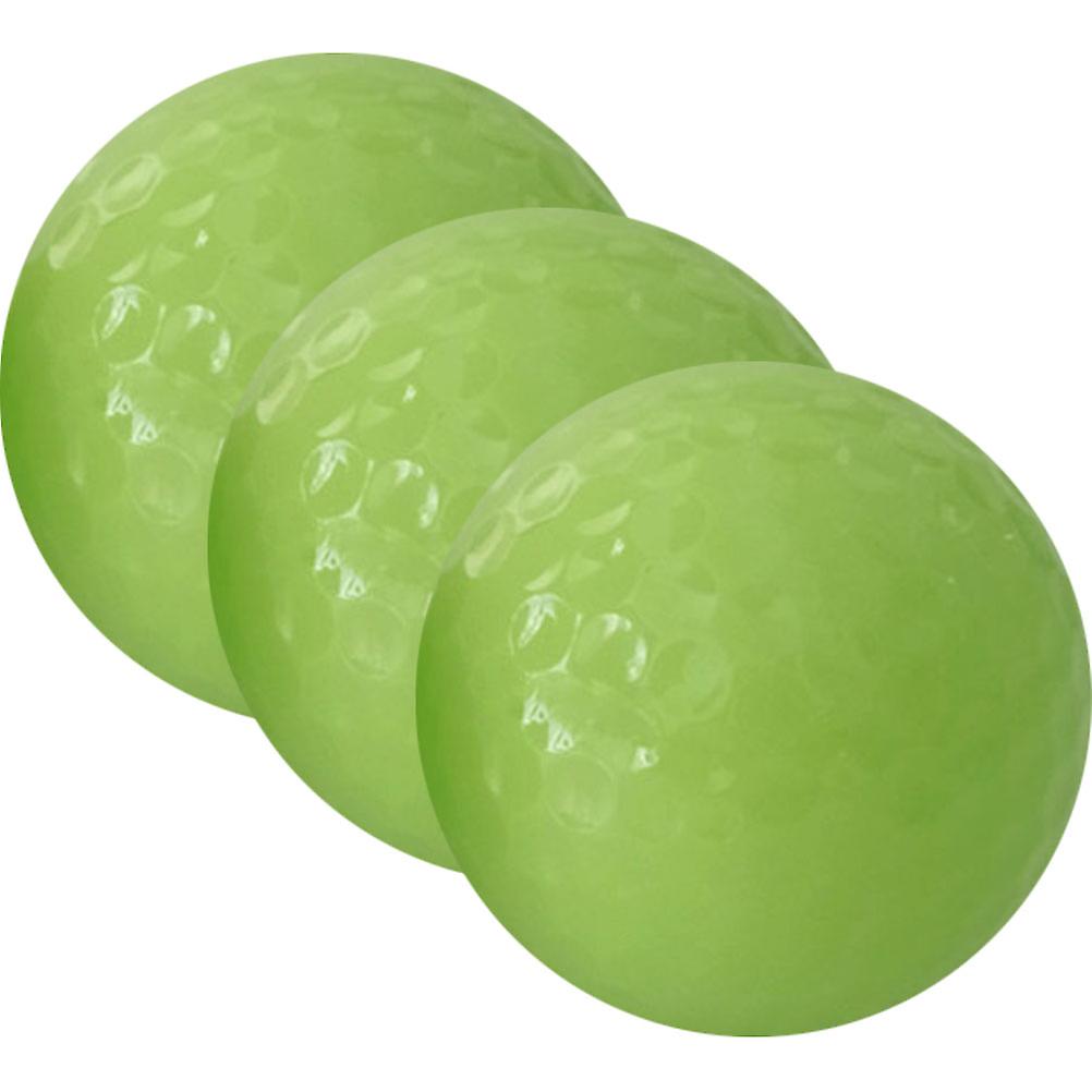 Fluorescent Golfing Balls for Practicing 15Pcs Light Green Glowing Training Balls