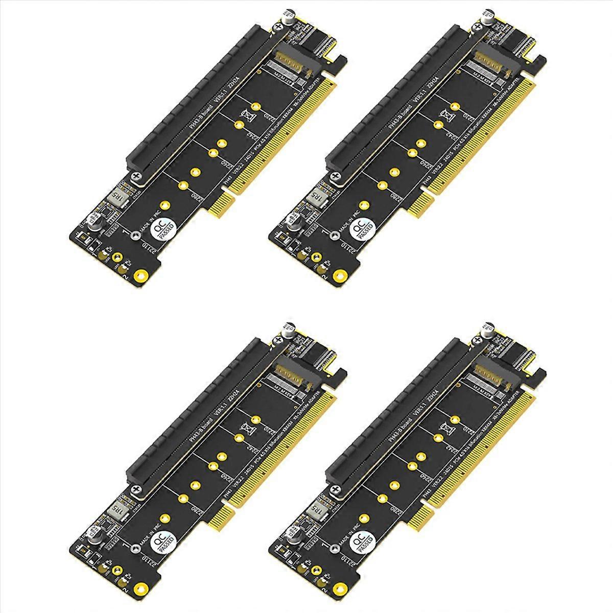 4X Dual NVMe PCIe Adapter, PCIe 4.0 X16 to Dual NVMe & 1x More PCIe X16 (X8 Signal) Adapter for M.2