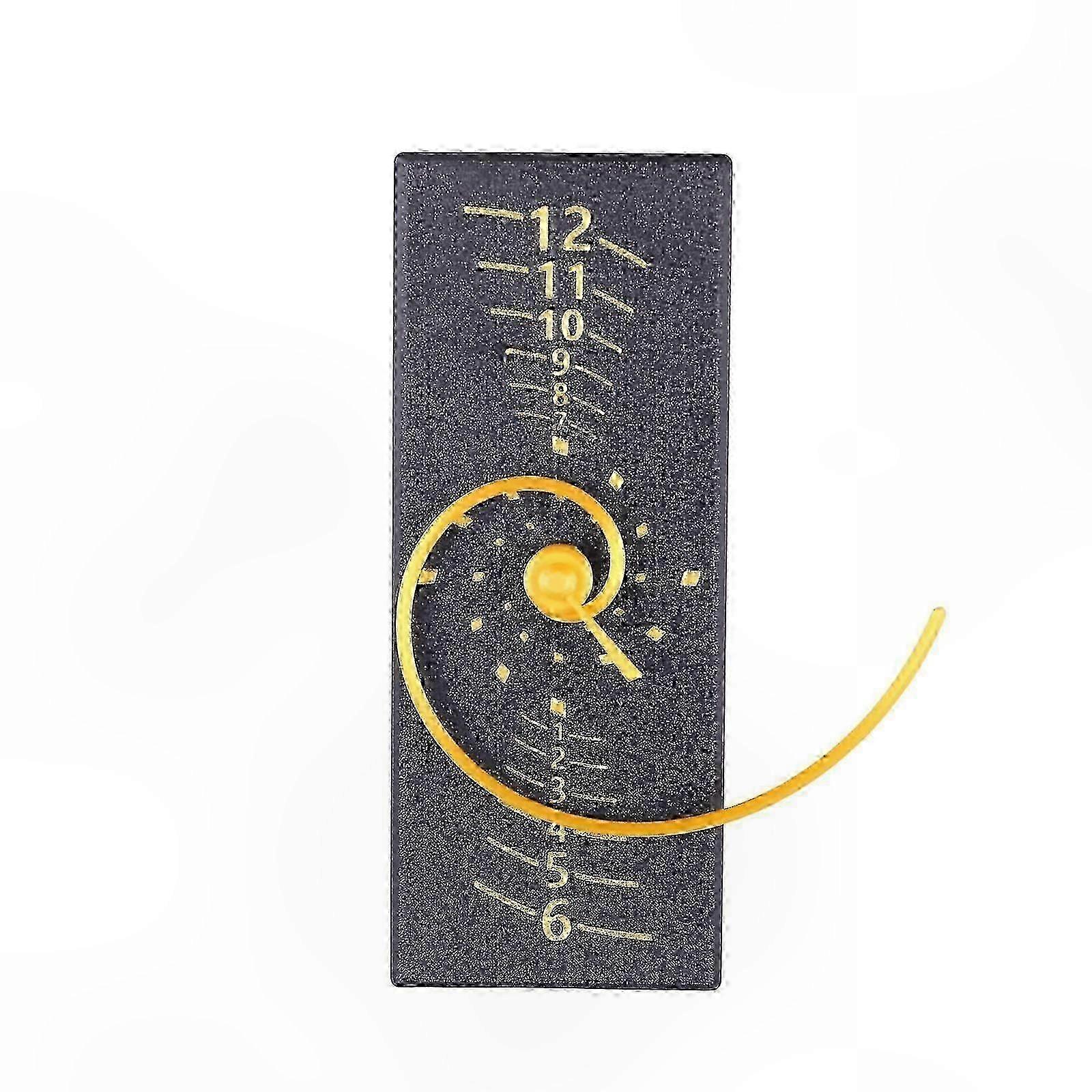 Rectangular Wall Clock Featuring Spiral and Fibonacci Designs for Modern Home Decor with Mathematical Artistry