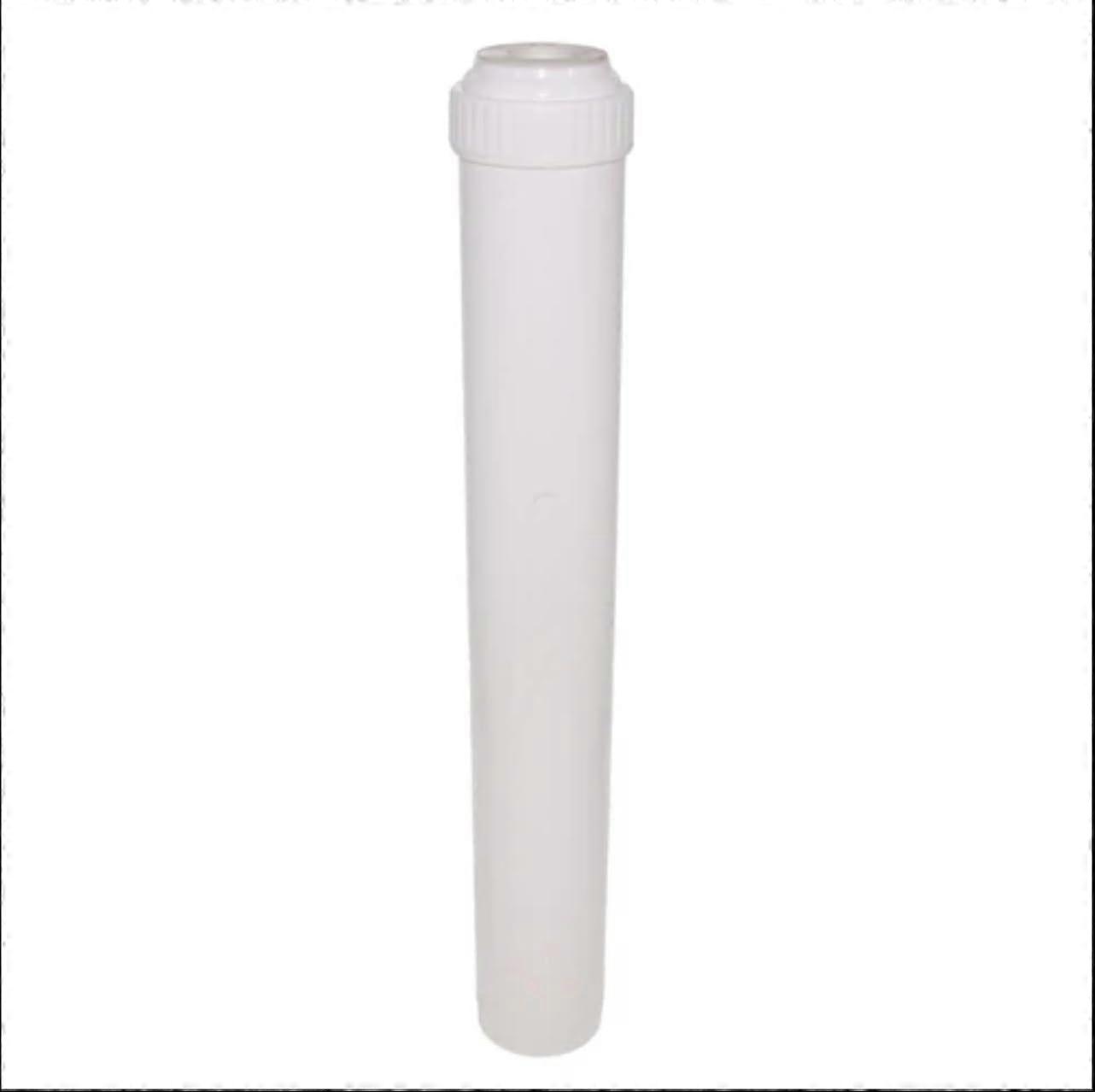 Empty Water Filter Cartridge Universal (2.5" D x 20" H) - Compatible with Standard Slimline 20" Housing (White)