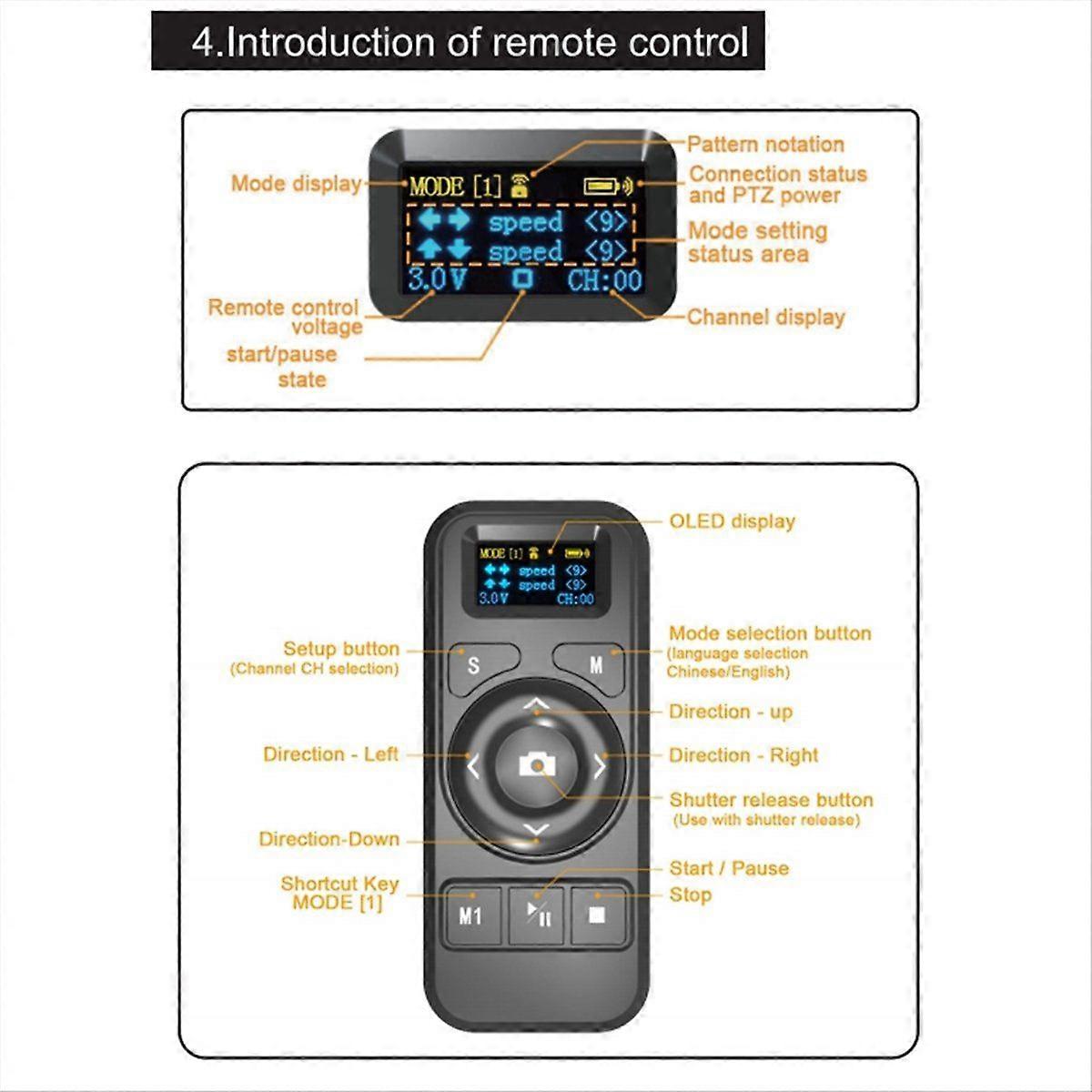 YT-1200 Remote Control Pan Tilt Motorized Tripod Electric head