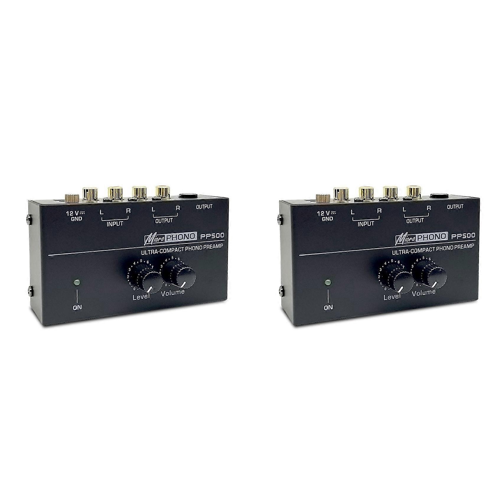 2X PP500 Record Player Preamplifier Vinyl Turntable Amplifier Preamplifier Turntable Volume Control Amplifier US PLUG