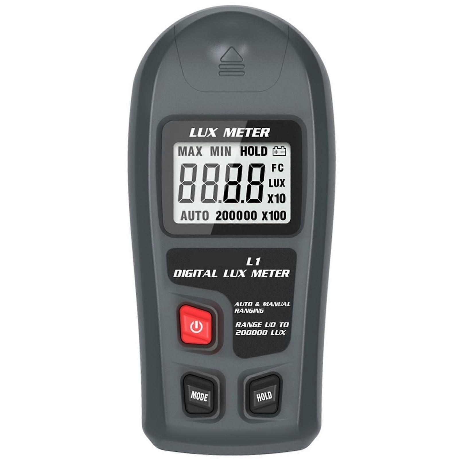 Digital Light Meter, 0200,000 Lux LCD Pocket Lux/FC Illuminometer Photometer Sensor