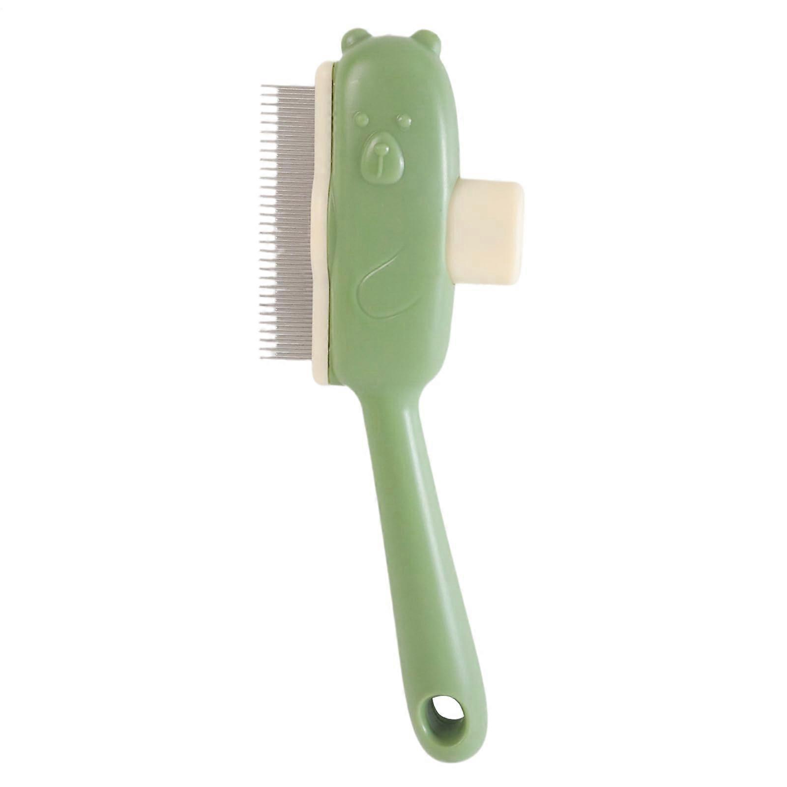 Slicker Brush Puppy Shedding Comb Pet Grooming Massaging Tool Green