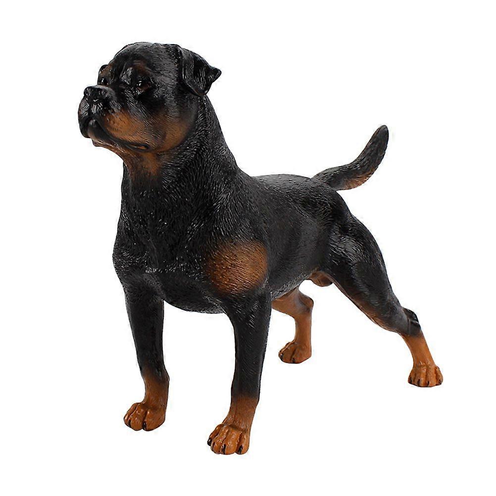Simulatoiin البلاستيك الكلب تمثال ديكور سطح المكتب تزين الزخرفية Rottweiler نموذج