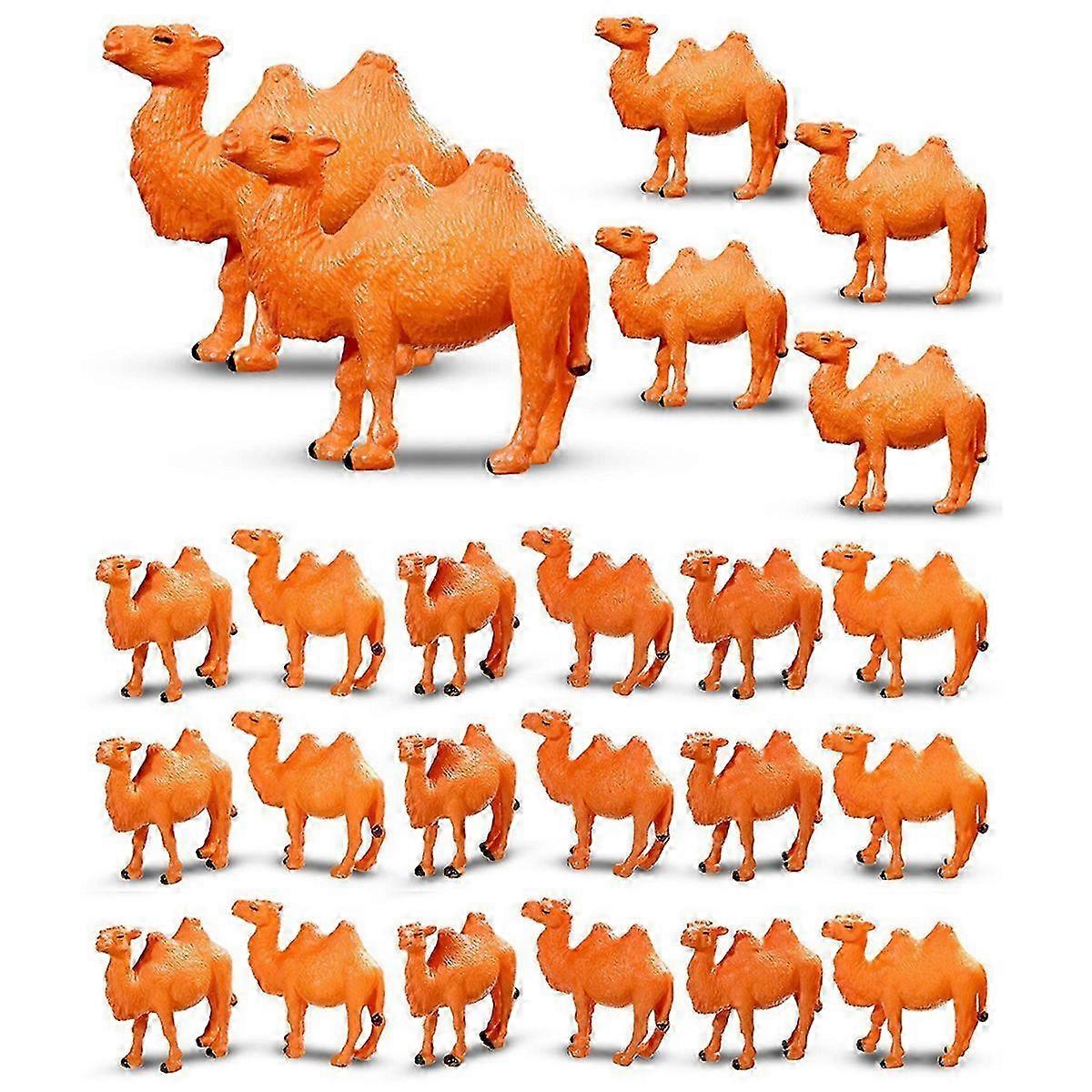 Miniature Camel Toys 24Pcs Animal Figures for Home Display