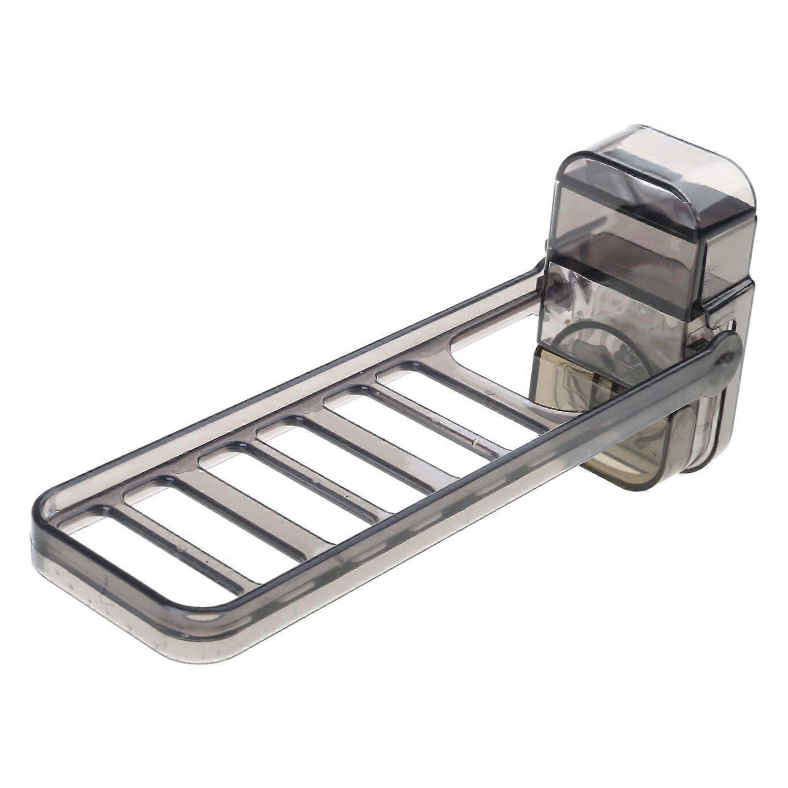 Foldable Clothes Airer With Suction Cup Retractable Drying Rack Easy Install Transparent Gray Home Laundry Hanger