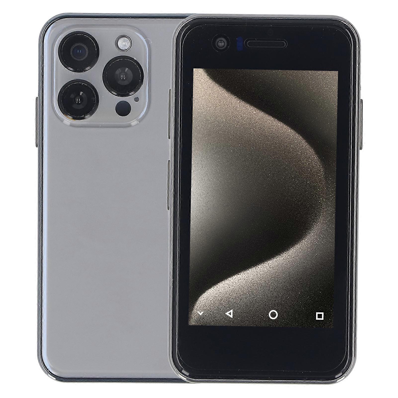 3.5 Inch Smartphone Dual SIM Dual Standby 4GB 64GB 2000mAh 5MP 8MP Cameras Face Unlock Small Touch Screen Phone for Android 10 Grey 