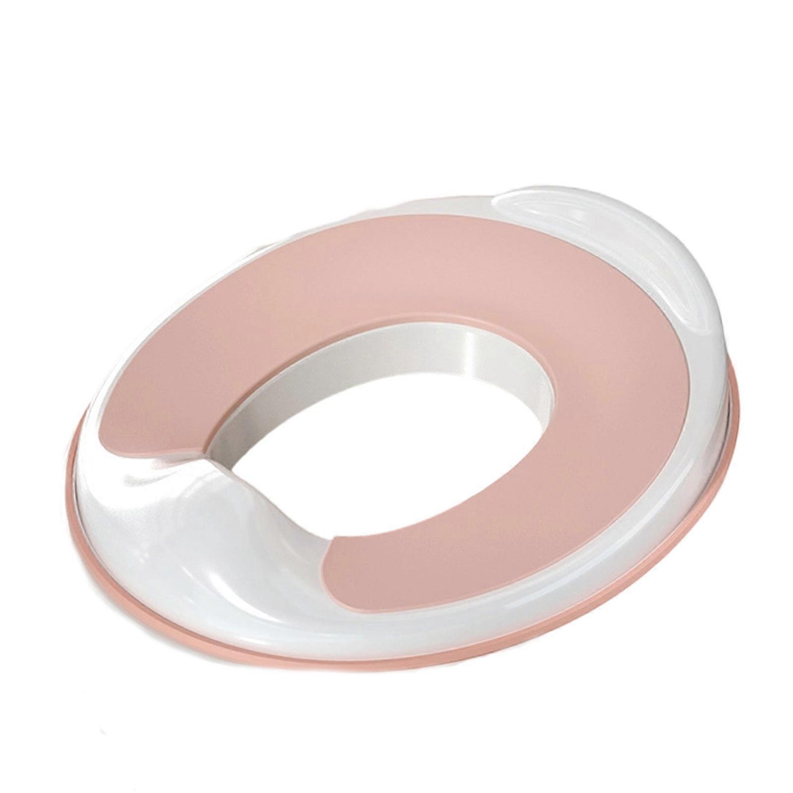 Simple Clean Child Toilet Seat With Smooth Base And Shaped Form For Secure Mess-Free Potty Learning  Pink Color
