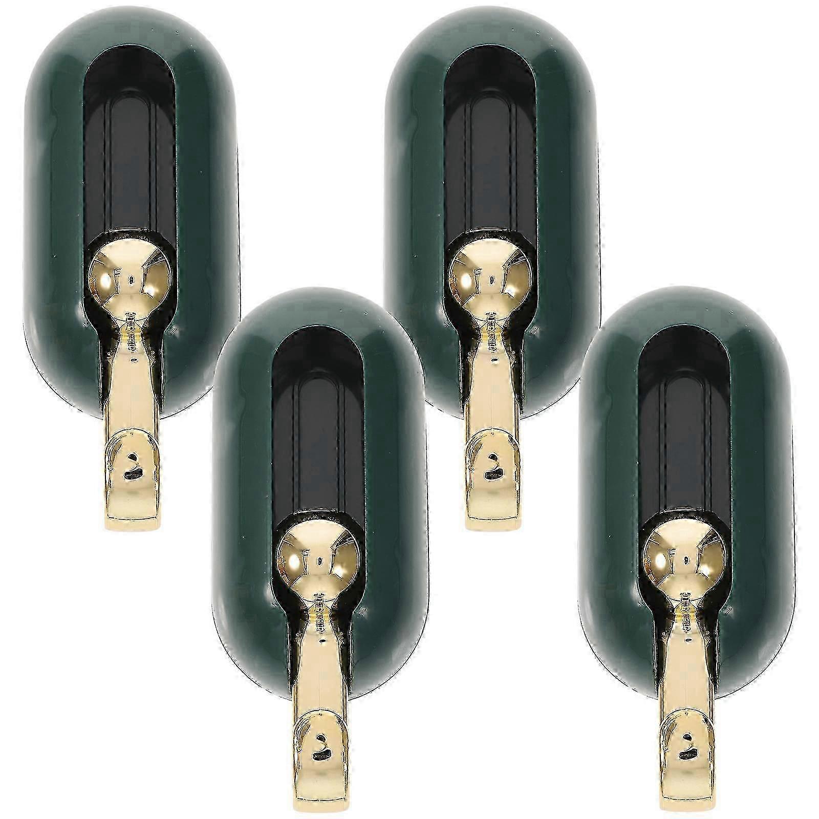 4pcs Wall Hooks Adhesive Towel Clothes Hangers Hats Hooks Multi-purposes Hanging Hooks