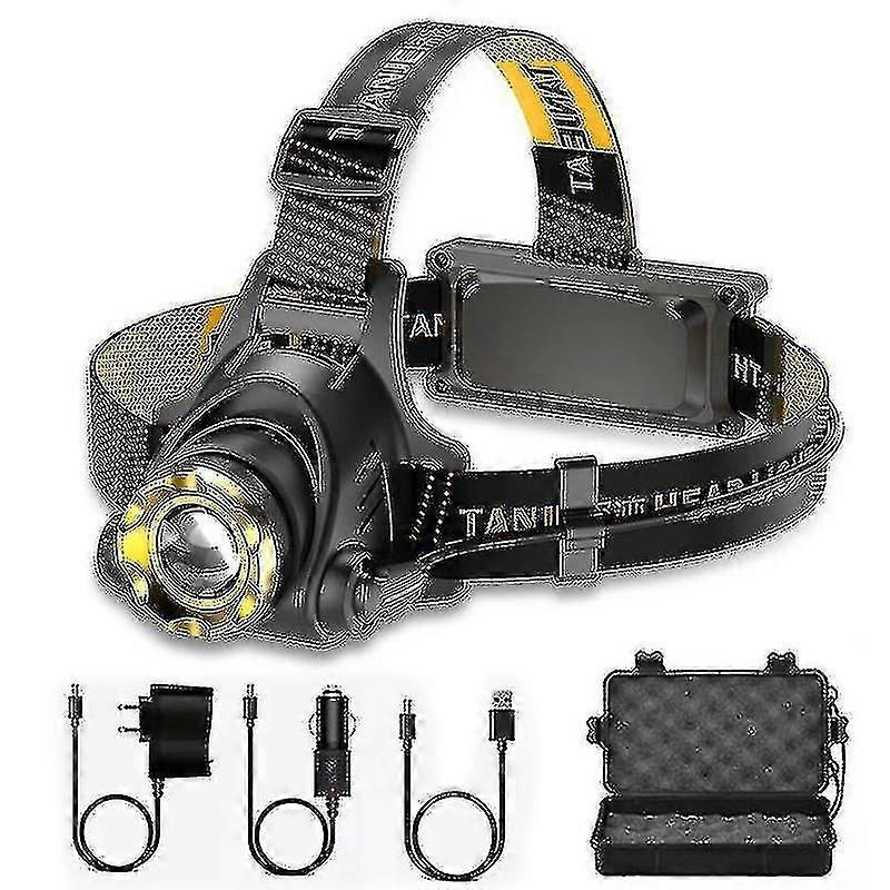 990000lm Led Headlamp Rechargeable Headlight Zoomable Head Torch Lamp Flashlight