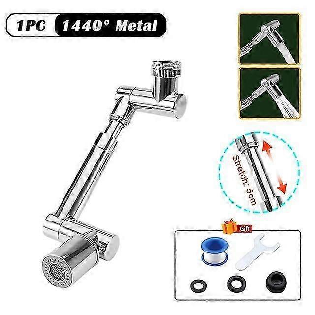 1440Rotating Faucet Extender Aerator with 2 Mode Splash Filter Extension, Swivel Faucet Attachment for Bathroom Kitchen