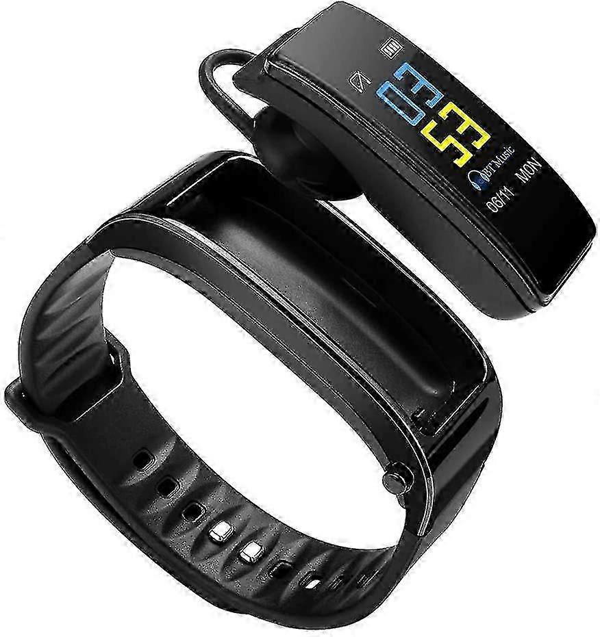 2 In 1 Smart Bracelet Bluetooth Headset Waterproof Watch Wireless Earphone