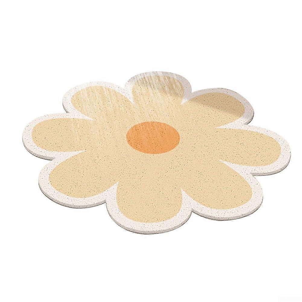Non Slip Shower Mat Elegant Floral Design Soft PVC Material 70x70cm