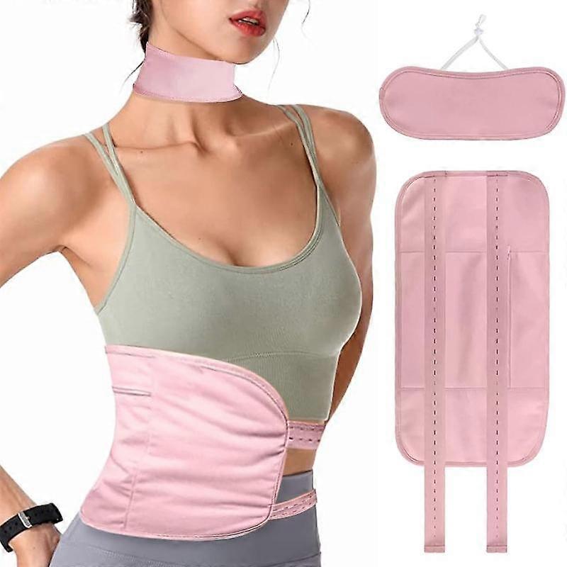 2 pcs Reusable liver detoxification castor Oil care strap for thyroid, constipation and inflammation waist and neck wrap (without oil)