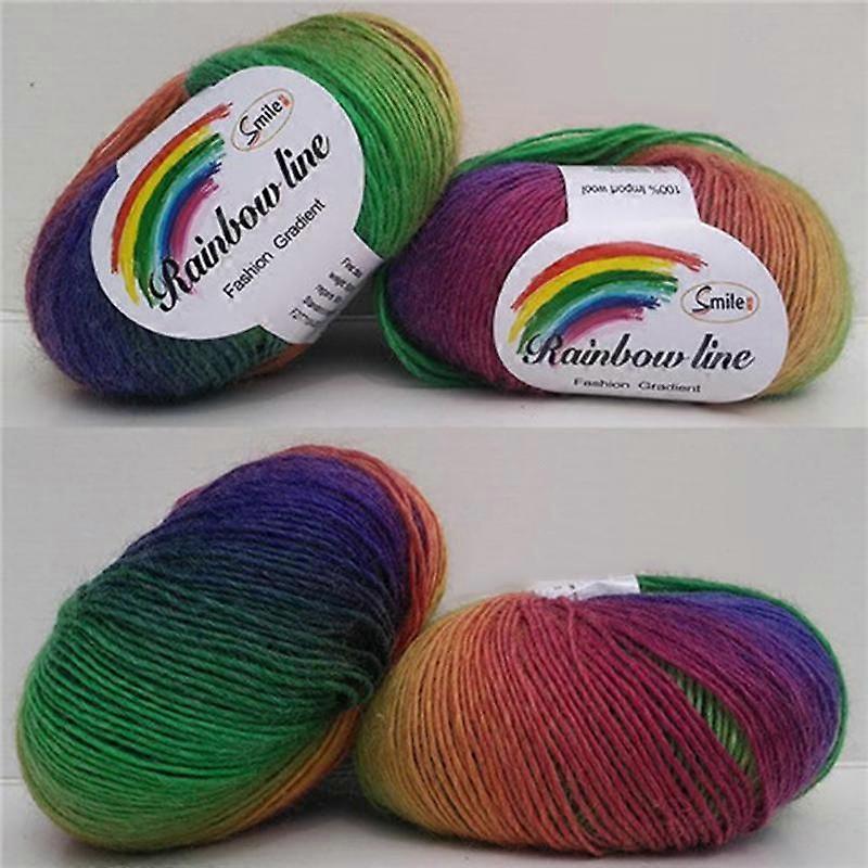 50g/Roll Handmade Knitting Yarn Crocheting DIY Crafting DIY Crafting Gradient Color Gradient Color For Sweater Hat Scarf