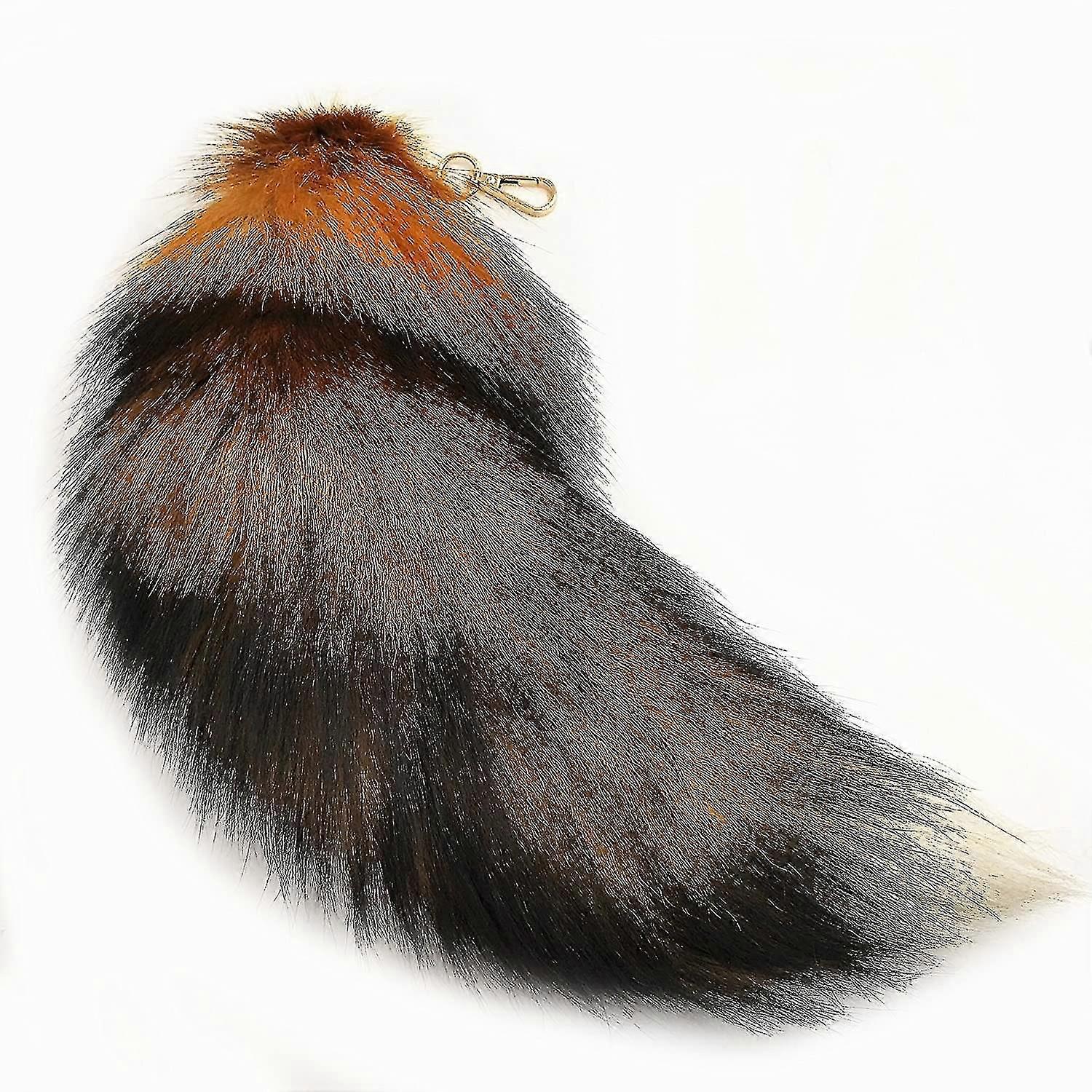 Fox Tail κρεμαστό περ. 40 cm ζωική ουρά πολύ μεγάλη βασική αλυσίδα γούνινο τσαντάκι τσάντα μενταγιόν αυτοκίνητο γούνινο κρεμαστό μενταγιόν fox ουρά διακόσμηση