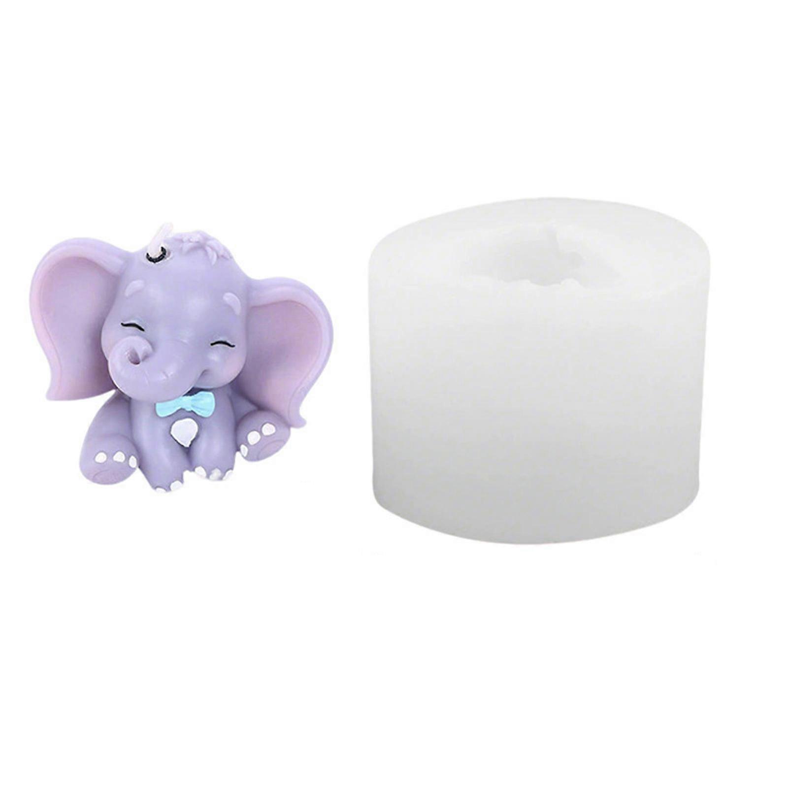 Reusable Heat Resistant Elephant Decorating Molds Easy Releasing Design Suitable for Candle Making and Festival Crafts Multicolor