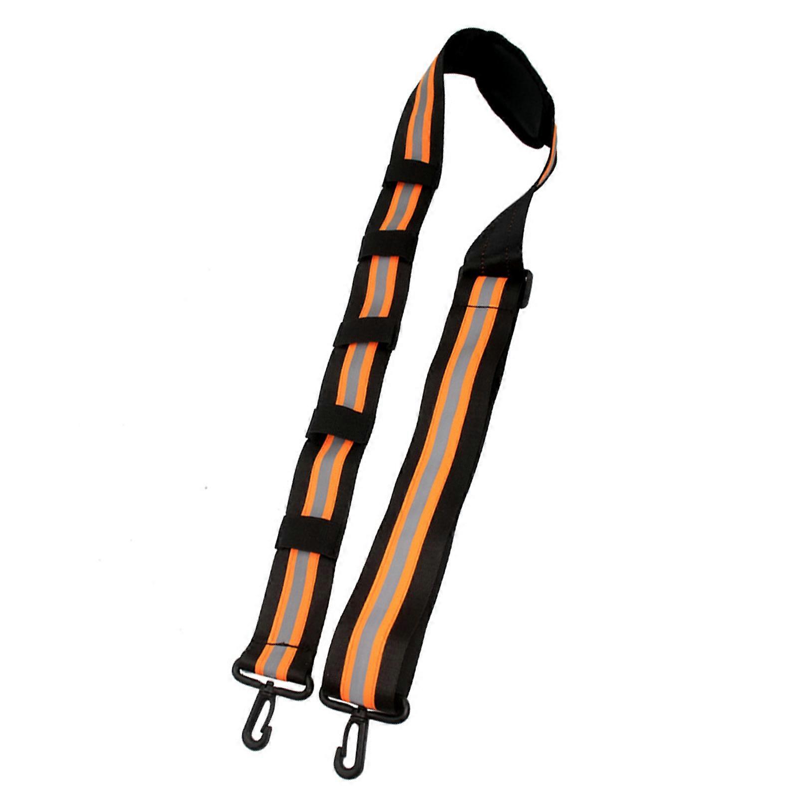 Lightweight Nylon Radio Strap Harness with Reflective Strips Adjustable Suitable for Outdoor Activity and Work Scenario  Orange