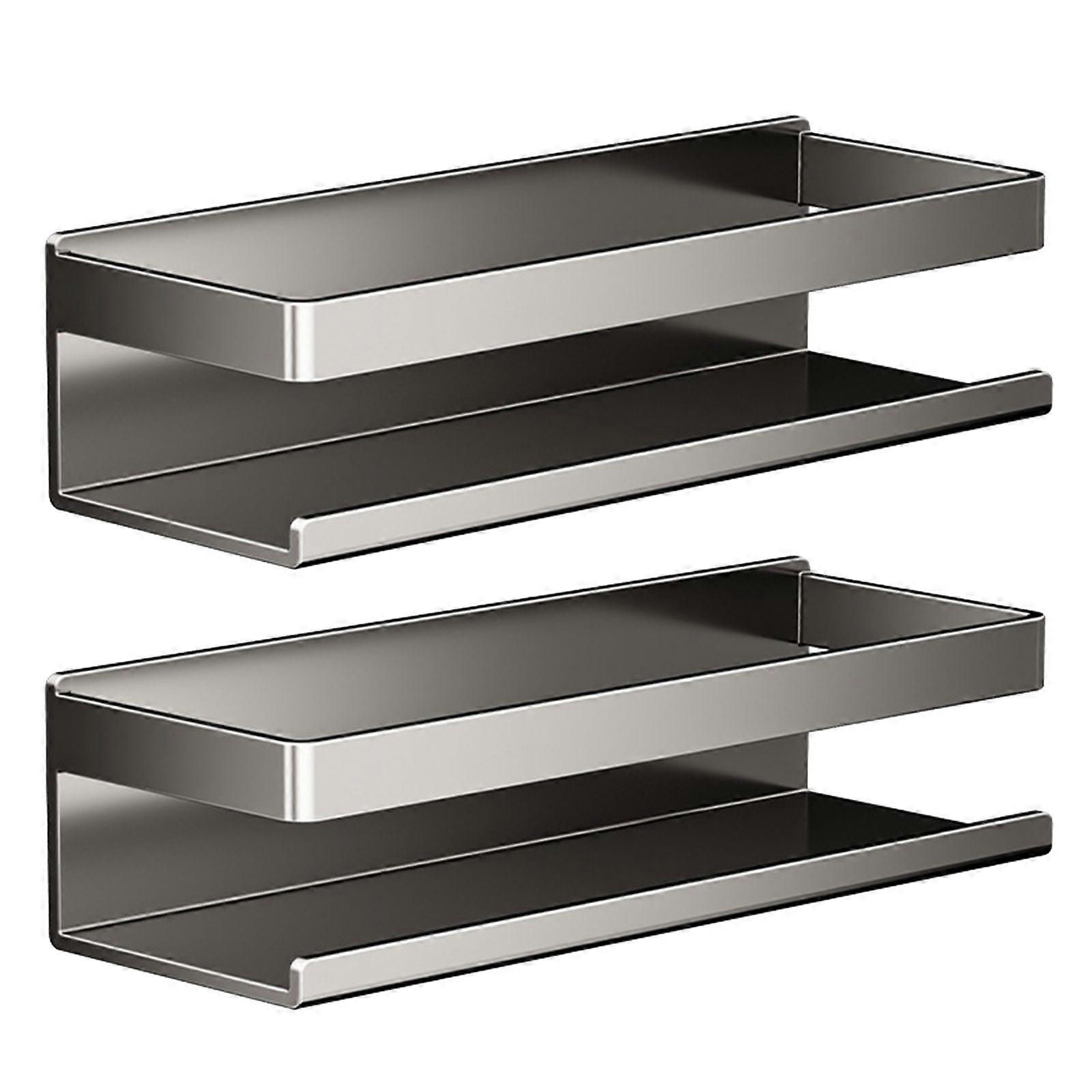 Space Efficient Magnetic Kitchen Shelf Rustproof Storage Rack Refrigerator Organizers Easy Clean Fridge Mount Shelf Multicolor