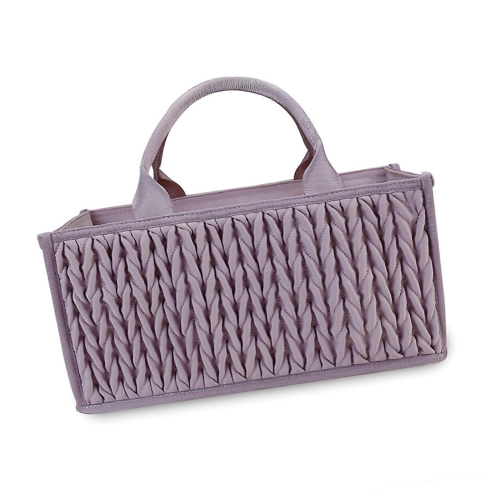 Travel Nursery Bin Storage Basket Large Capacity Container for Diapers and Wipes Portable Nappy Storage Solution  Purple