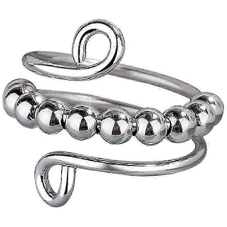 Adjustable Gold Tone Open Ring for Women, Double Layer Minimalist Design