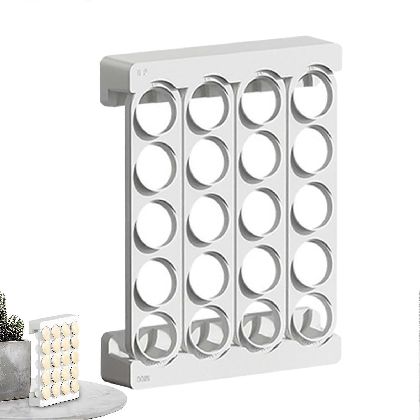 Coffee Pod Holder with SpaceSaving Display Stand for Home Kitchen Office Café White