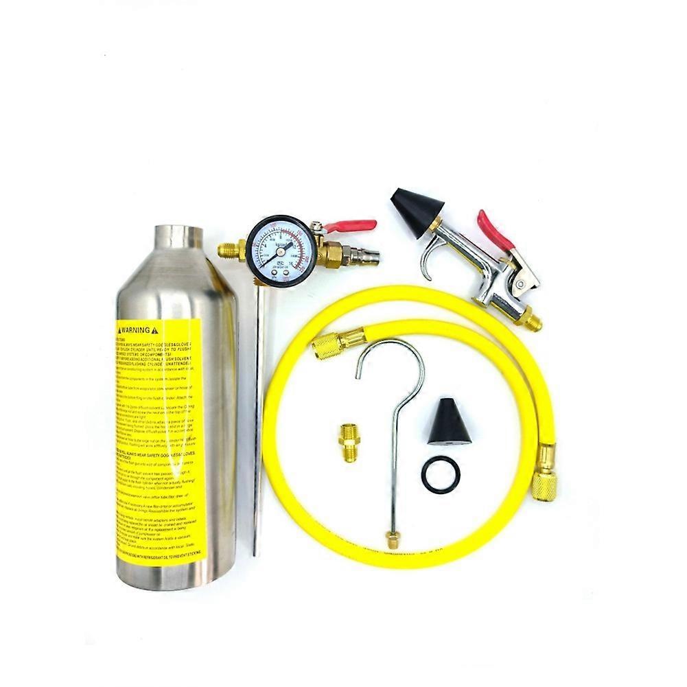 Air Conditioning Flushing Kit, Car Air Conditioning Pipe Cleaning Tool, R134A Air Conditioning System Flushing Tool